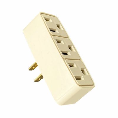 Turn 1 Holes Into 3 Holes 125V 15A 3 Head Adapter 3 Prong Power Plug