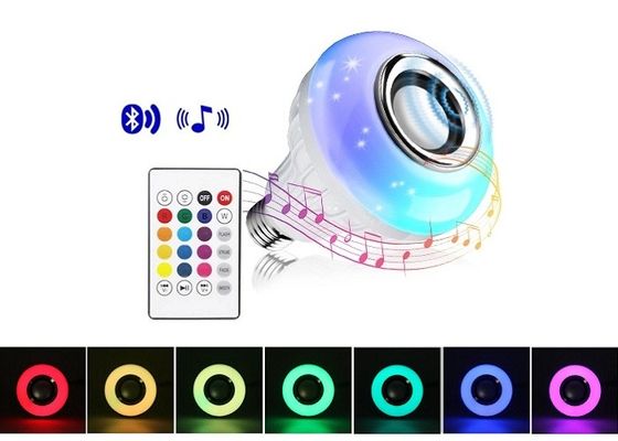 Wireless Colorful LED Speaker Bulb , Voice Control Bluetooth Speaker Lamp