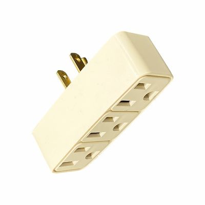 Turn 1 Holes Into 3 Holes 125V 15A 3 Head Adapter 3 Prong Power Plug