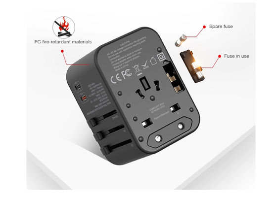Dual C33.5W PD Universal Travel Adapter Electric Plug Socket